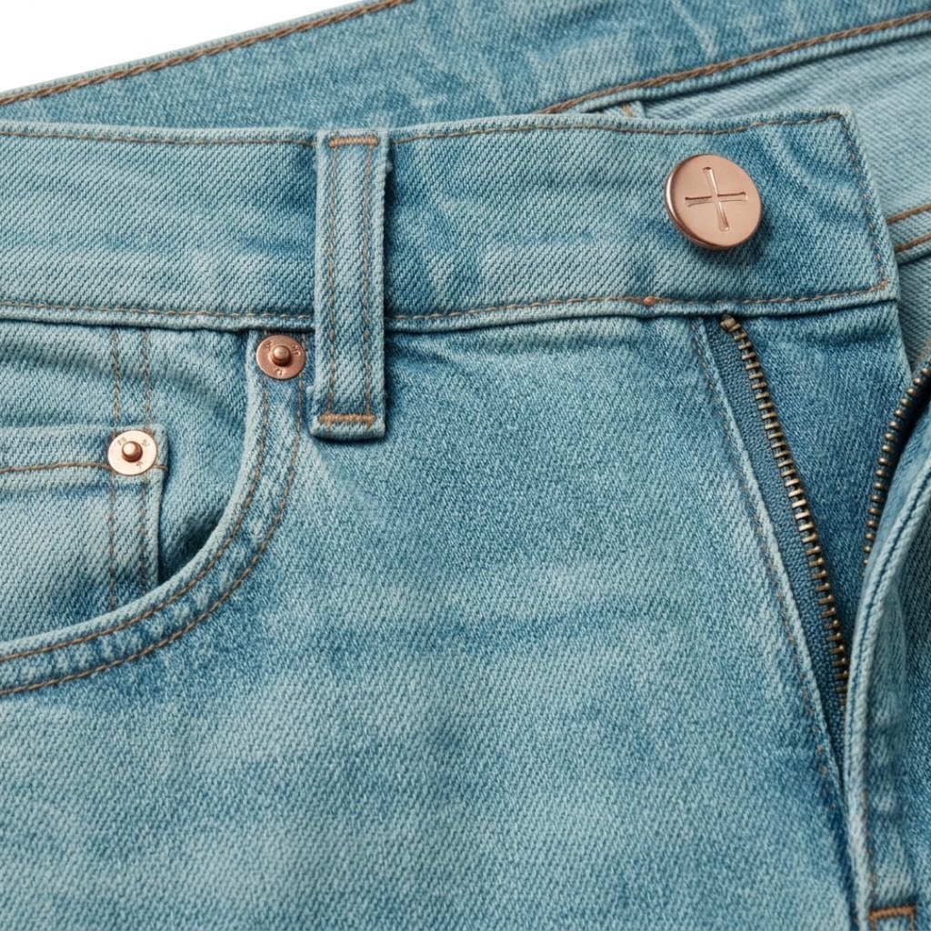 Premium Cyan Denim Jeans