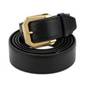 Premium Calfskin Leather Belt in Black | Maison Valor