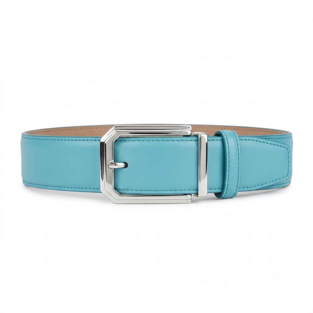 Premium Ciano Full-Grain Leather Belt