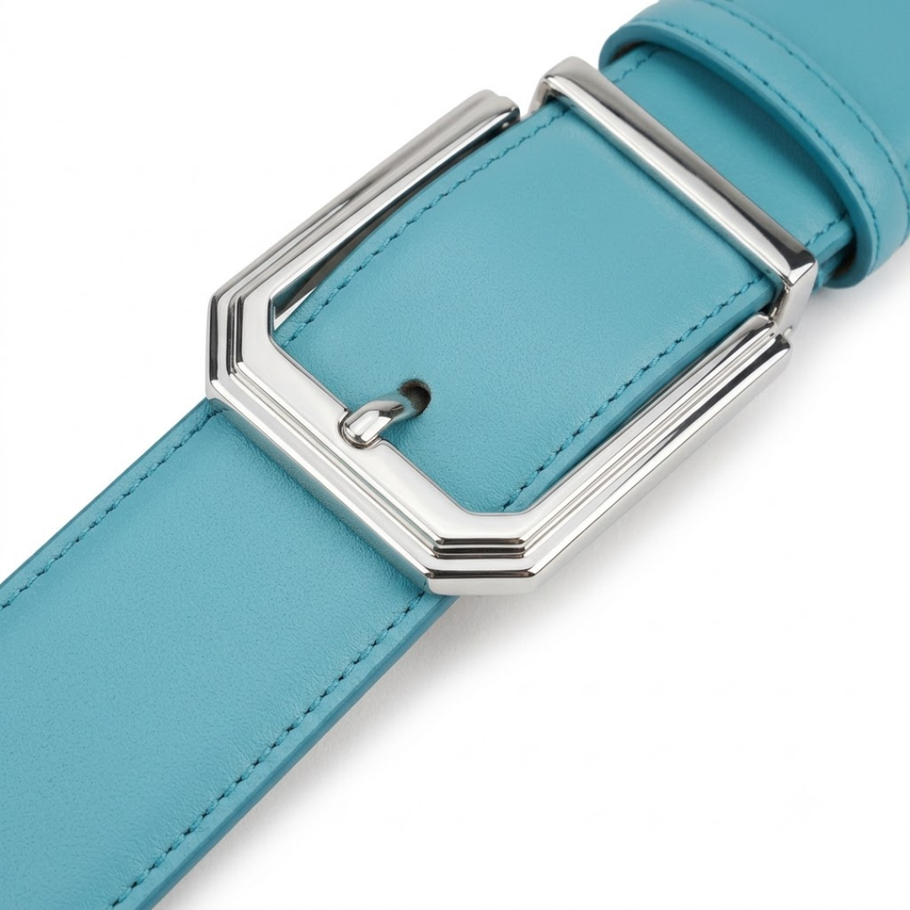Premium Ciano Full-Grain Leather Belt