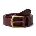 Premium Full-Grain Burgundy Leather Belt