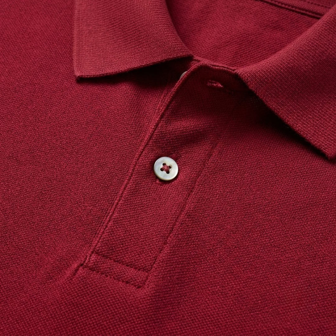 Signature Piqué Cotton Polo | Maison Valor